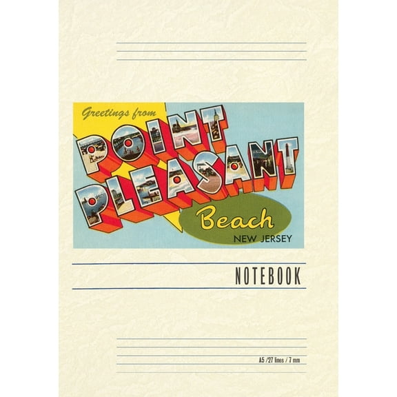 Vintage Lined Notebook Greetings from Point Pleasant Beach, New Jersey, (Paperback)