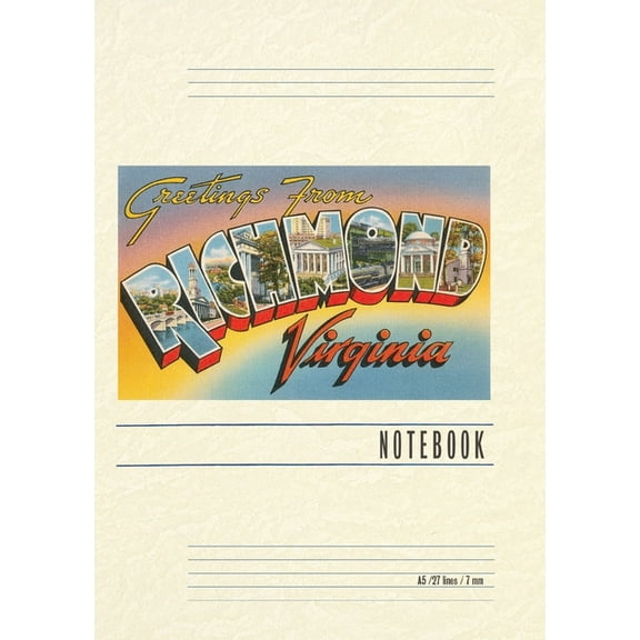 Vintage Lined Notebook Greetings from Richmond, (Paperback)