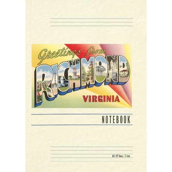 Vintage Lined Notebook Greetings from Richmond, (Paperback)