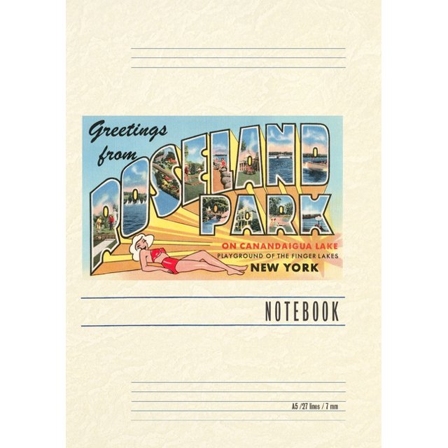 Vintage Lined Notebook Greetings from Roseland Park, New York