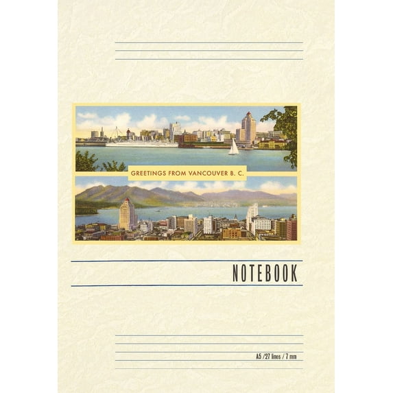 Vintage Lined Notebook Greetings from Victoria, BC, Canada (Paperback)