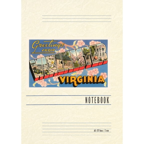 Vintage Lined Notebook Greetings from Winchester, (Paperback)