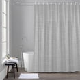 thumbnail image 1 of Vintage Linen 54x78 Inches Waterproof Shower Curtain, Pastoral Grey Linen Texture Farmhouse Bath Curtain Set with 12 Hooks Washable Shower Curtains for Bathroom Bathtub Decor, 1 of 9