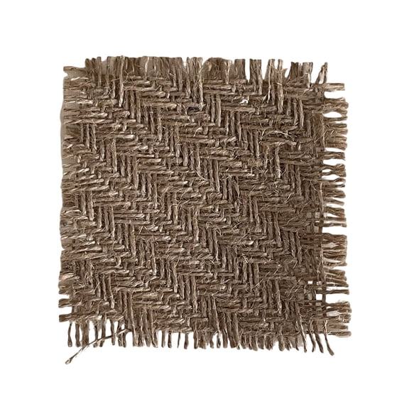 Vintage Linen Coaster For Aromatherapy Candles, Brown Crocheted Home Decor Staging Prop, 10x10cm Photography Accessory