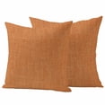 thumbnail image 1 of Vintage Linen Pillow Covers 2 Pack Pastoral Orange Linen Texture Fall Retro Pillowcase Waterproof Outdoor Throw Pillow Cover for Patio Garden Square Cushion 20”x20”, 1 of 9