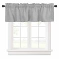 thumbnail image 1 of Vintage Linen Valances for Windows Pastoral Grey Linen Texture Farmhouse Rod Pocket Curtain Valance Window Treatment Short Curtains for Kitchen Living Room, 54"x18", 1 of 5