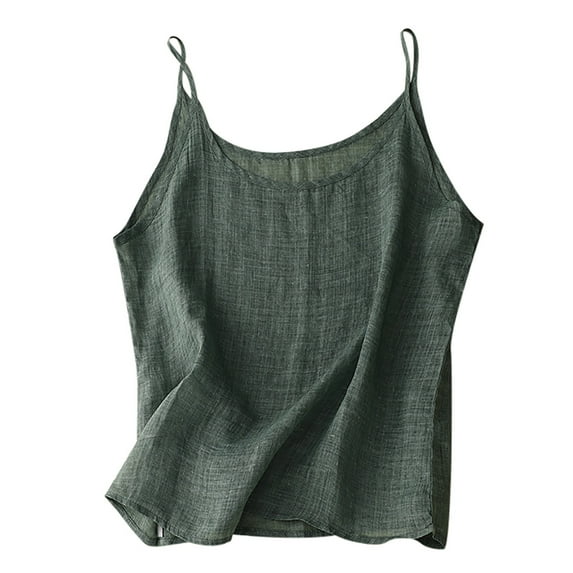 Vintage Linen Women's Top Thin Layering Loose Fit Casual Shirt