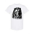 thumbnail image 1 of Vintage Lion Head Sketch T-Shirt Men -Image by Shutterstock, Male 3X-Large, 1 of 2