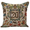 thumbnail image 1 of Vintage Little Flowers Pattern DIY Stamped 11CT Cross Stitch Pillow Kits Embroidery Pillowcase Counted Needlepoint Handmade Cushion Cover for Home Sofa Christmas Decor 18x18in(2), 1 of 9
