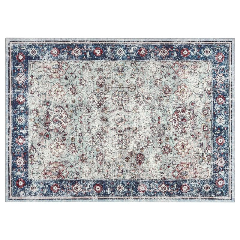 Vintage Living Room Area Rug 9x12 Soft Washable Oriental Traditional Distressed Rugs Indoor Floor Carpet for Home Office Decor Colorful