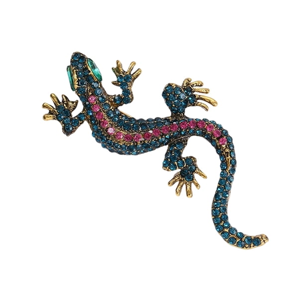 Vintage Lizard Brooch Retro Alloy Pin Unique Reptile Jewelry Gift For Women Men