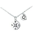 thumbnail image 1 of Vintage Locket Necklace Graduation Season Gift Stainless Steel Compass Disc Heart Pendant Necklace, 1 of 4