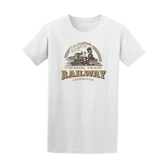 Vintage Locomotive Logo T-Shirt Men -Image by Shutterstock, Male 3X-Large