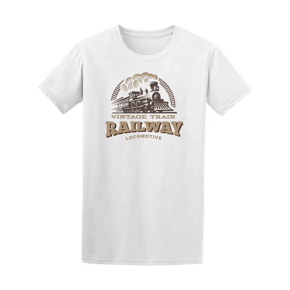 Vintage Locomotive Logo T-Shirt Men -Image by Shutterstock, Male x-Large