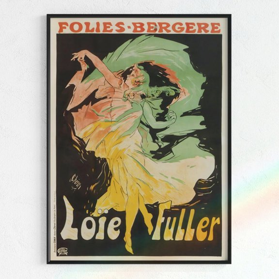 Vintage Loeie Fuller Poster Folies Bergere Print Art Nouveau 1920S Vintage Dance Print Dance Art Vintage Posters Paris