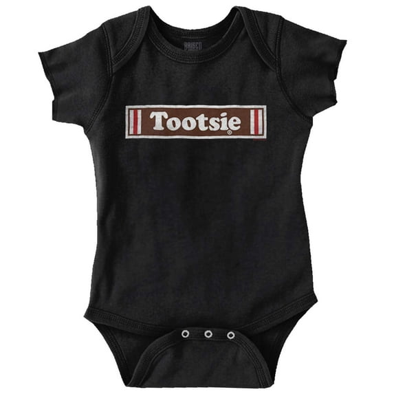Vintage Logo Retro Tootsie Roll Candy Romper Boys or Girls Infant Baby Brisco Brands NB