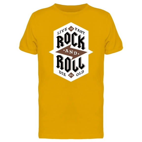 Vintage Logo Rock And Roll Retro T-Shirt Men -Image by Shutterstock, Male 3X-Large