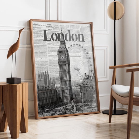 Vintage London Big Ben Travel Poster Unframed Paper Print