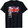 thumbnail image 1 of Vintage London England T-Shirt Distressed Union Jack UK Flag Souvenir Graphic Tee for Men Women Adult Short Sleeve Retro British Apparel, 1 of 6