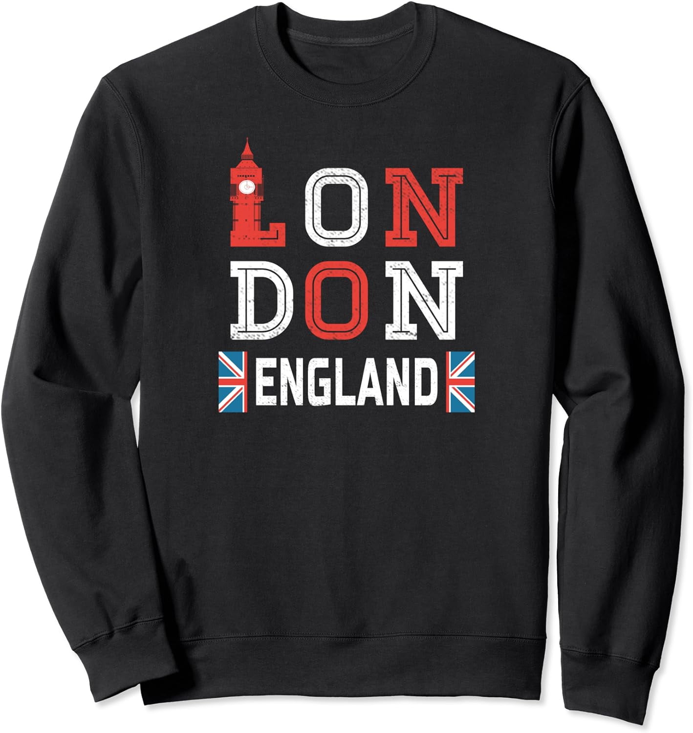 Vintage London England Vintage British Souvenir England Flag Sweatshirt