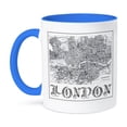 thumbnail image 1 of 3dRose, Vintage London Map Black And White, 11oz Two-Tone Blue Mug, 1 of 7