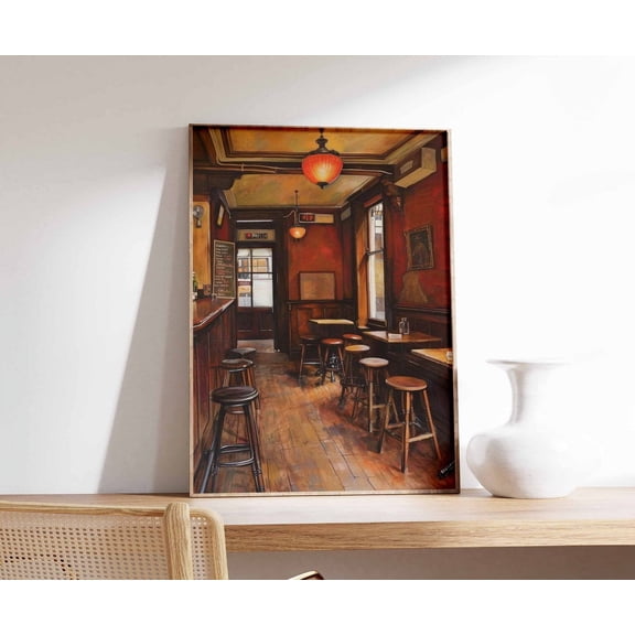 Vintage London Pub British Decor Kitchen Food Print Wall Art Decor Unframed Paper Print