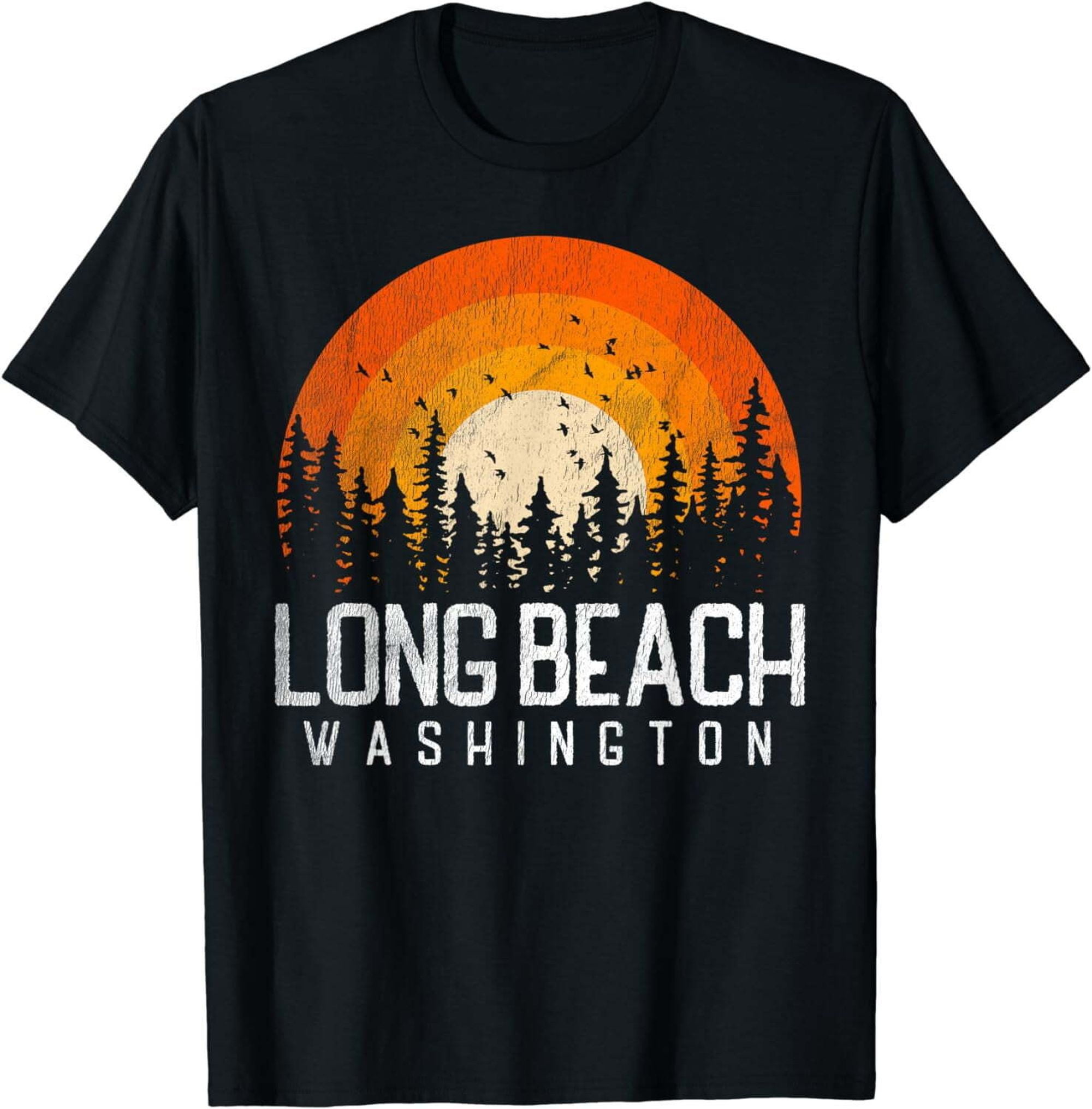 Vintage Long Beach Washington WA T-Shirt - Retro 70s 80s Coastal ...