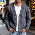 thumbnail image 1 of Vintage Long-Sleeve V-Neck Pocket Denim Button-Up Cardigan Jacket Casual Lightweight Jean Coat for Men, 1 of 8