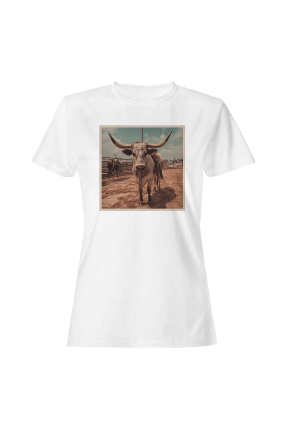 Vintage Longhorn in Rustic Corral Women's T-shirt