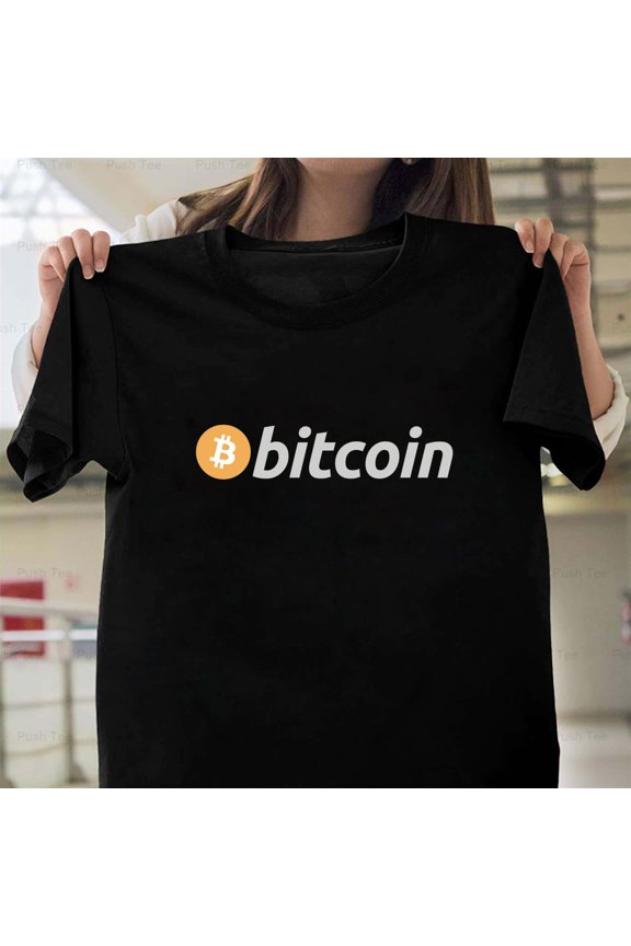 Vintage Look Bitcoin Logo Crypto Currency Blockchain Fan Gift New Unisex T-Shirt , up to 5XL