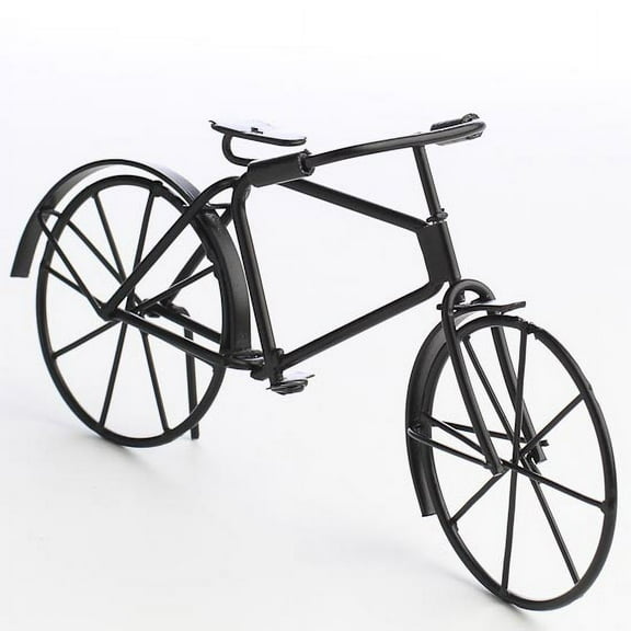Factory Direct Craft Bicycle Miniature Decoration, Vintage Look Metal Wire Fairy Gardens, Black