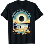 AABESTLILY Vintage Look Total Solar Eclipse Niagara Falls T-Shirt
