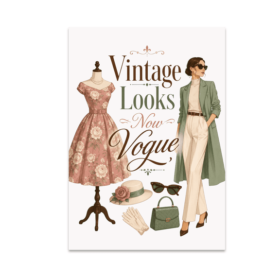 Vintage Looks Now Vogue - Fashion Enthusiast - 13x19 Poster Print