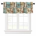 thumbnail image 1 of Vintage Love Floral Valances for Windows Blue Green Brown Flowers Rod Pocket Curtain Valance Window Treatment Short Curtains for Kitchen Living Room, 60"x18", 1 of 5