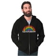 thumbnail image 1 of Vintage Love Unites Pride Rainbow Zip Up Hoodie Men's Women's Brisco Brands X, 1 of 6