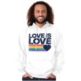 thumbnail image 1 of Vintage Love is Love Rainbow Heart Hoodie Sweatshirt Women Men Brisco Brands S, 1 of 6