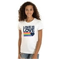 thumbnail image 1 of Vintage Love is Love Rainbow Heart Womens Slim Fit Graphic Tee Brisco Brands L, 1 of 2