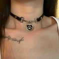 thumbnail image 1 of Vintage Luxury Cross Necklace For Women Fashion Punk PU Leather Choker Collar Chain Jewelry, 1 of 10