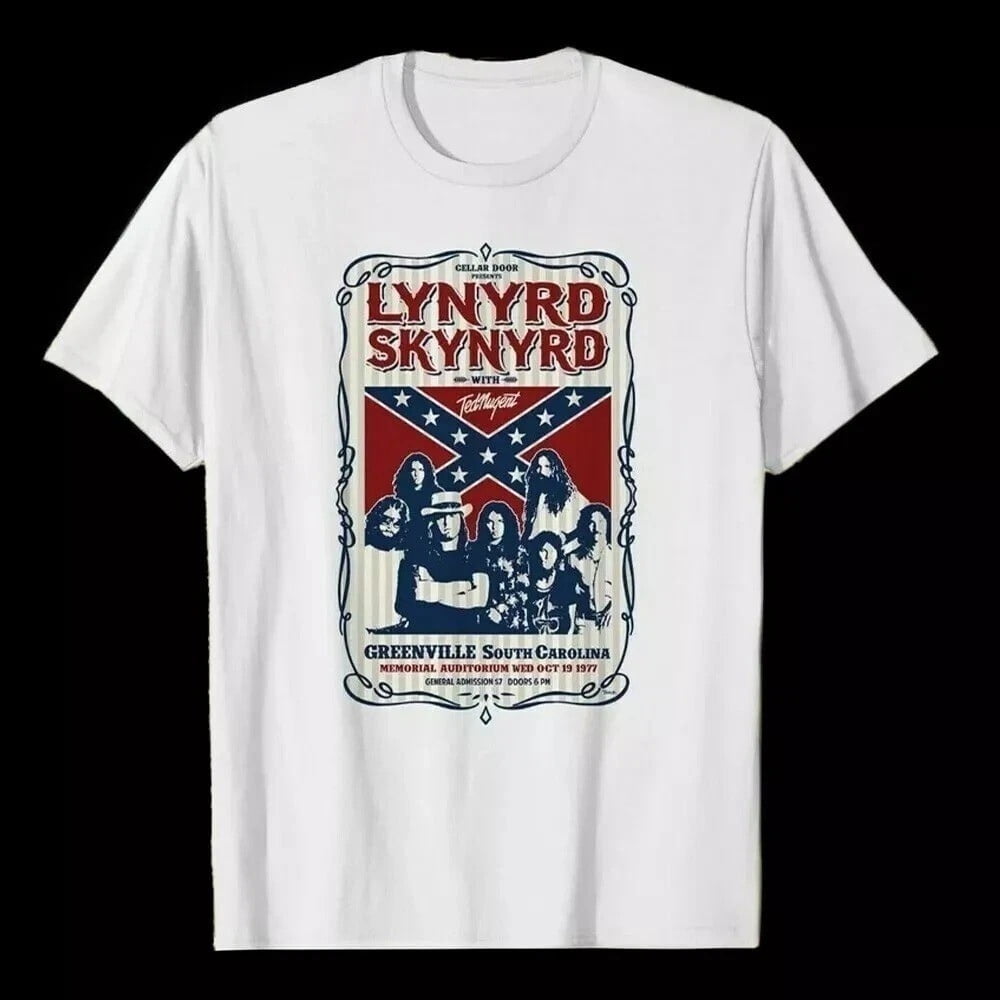 T-shirt Lynyrd Skynyrd Vintage Tour 1977 - Unisexe, Taille S-5XL, Coton Épais
