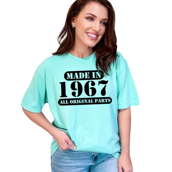 Vintage Made In 1967 Original Parts, Chalky Mint Comfort Colors T-Shirt, 3XL