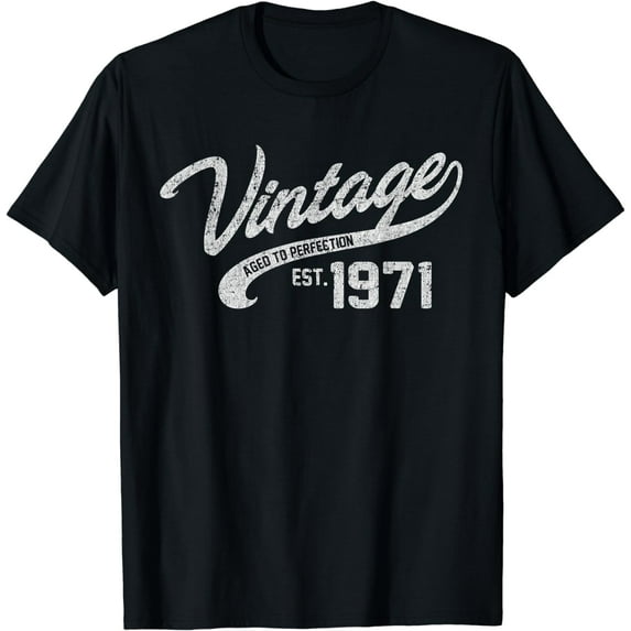 Vintage Made In 1971 T-Shirt 47th Birthday Gift