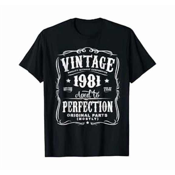 Vintage Made In 1981 T-Shirt 37th Birthday Gift