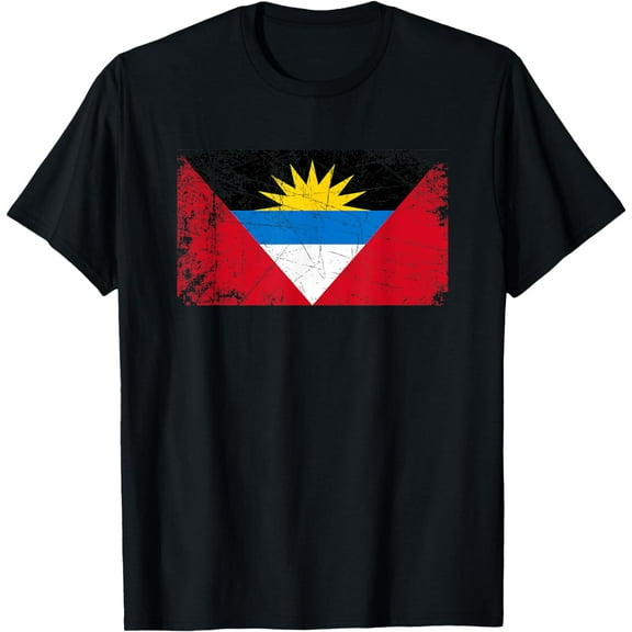 Vintage Made In ANTIGUA AND BARBUDA Flag Gift T-Shirt mens t shirt，black，women，funny，misfits，men，journey，t-shirt