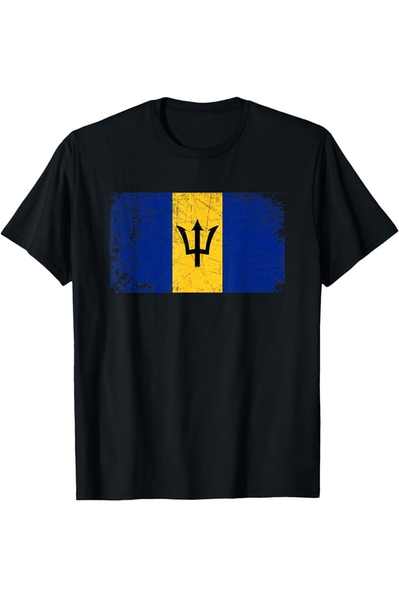 Vintage Made In BARBADOS BARBADIAN Flag Gift T-Shirt mens t shirt,black,women,funny,misfits,men,journey,t-shirt