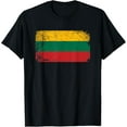 thumbnail image 1 of Vintage Made In LITHUANIA LITHUANIAN Flag Gift T-Shirt, 1 of 4