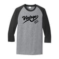 thumbnail image 1 of Vintage Made in 1963 Great Adult Raglan 3/4 Sleeve Short Sleeve T-shirt-Xs Heather Gray/Black, 1 of 4