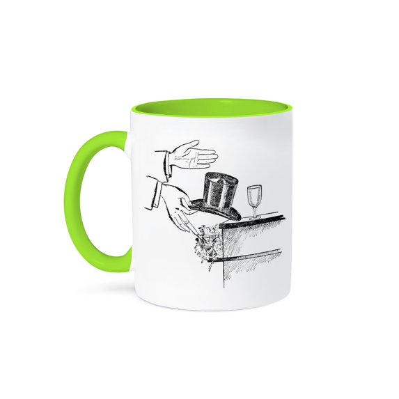 Vintage Magic Trick, 11oz Two-Tone Green Mug