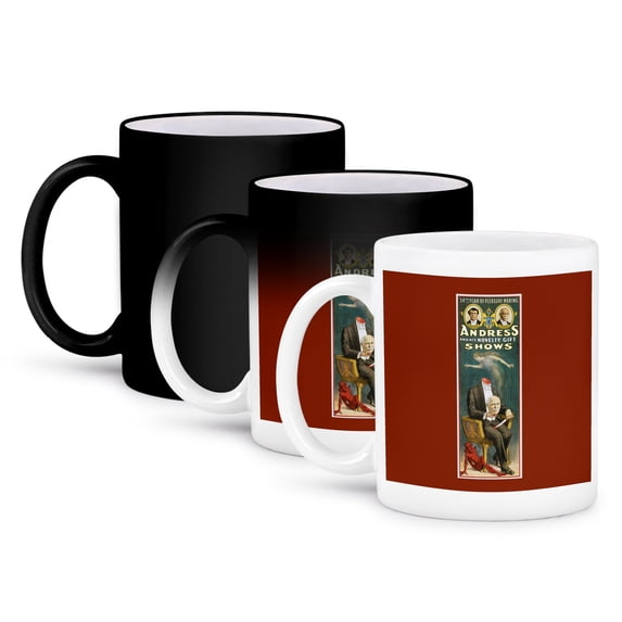 3dRose, Vintage Magician Charles Andress Adversiting Poster c. 1917, 11oz Magic Transforming Mug