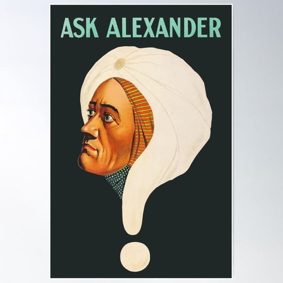 Vintage Magician Poster From The 1900S, Ask Alexander Poster Wall Art, Modern Wall Decor For Living Room Bedroom, 12x18 UNFRAMED