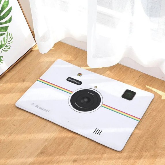 Vintage Magnetic Tape Door Mat Coral Fleece Floor Carpet Absorbent Entrance Doormat Anti-Slip Kitchen Carpets Bedroom Porch Rug